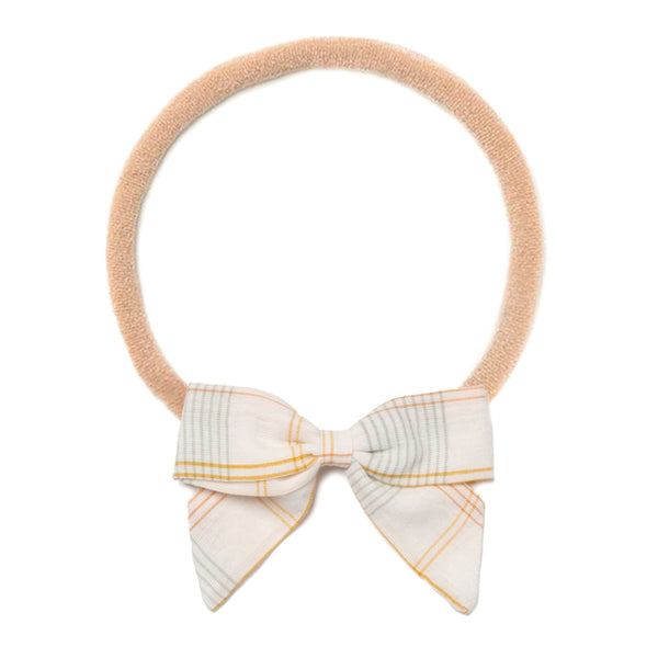 HEADBAND BOW, MULTICOLOR PLAID