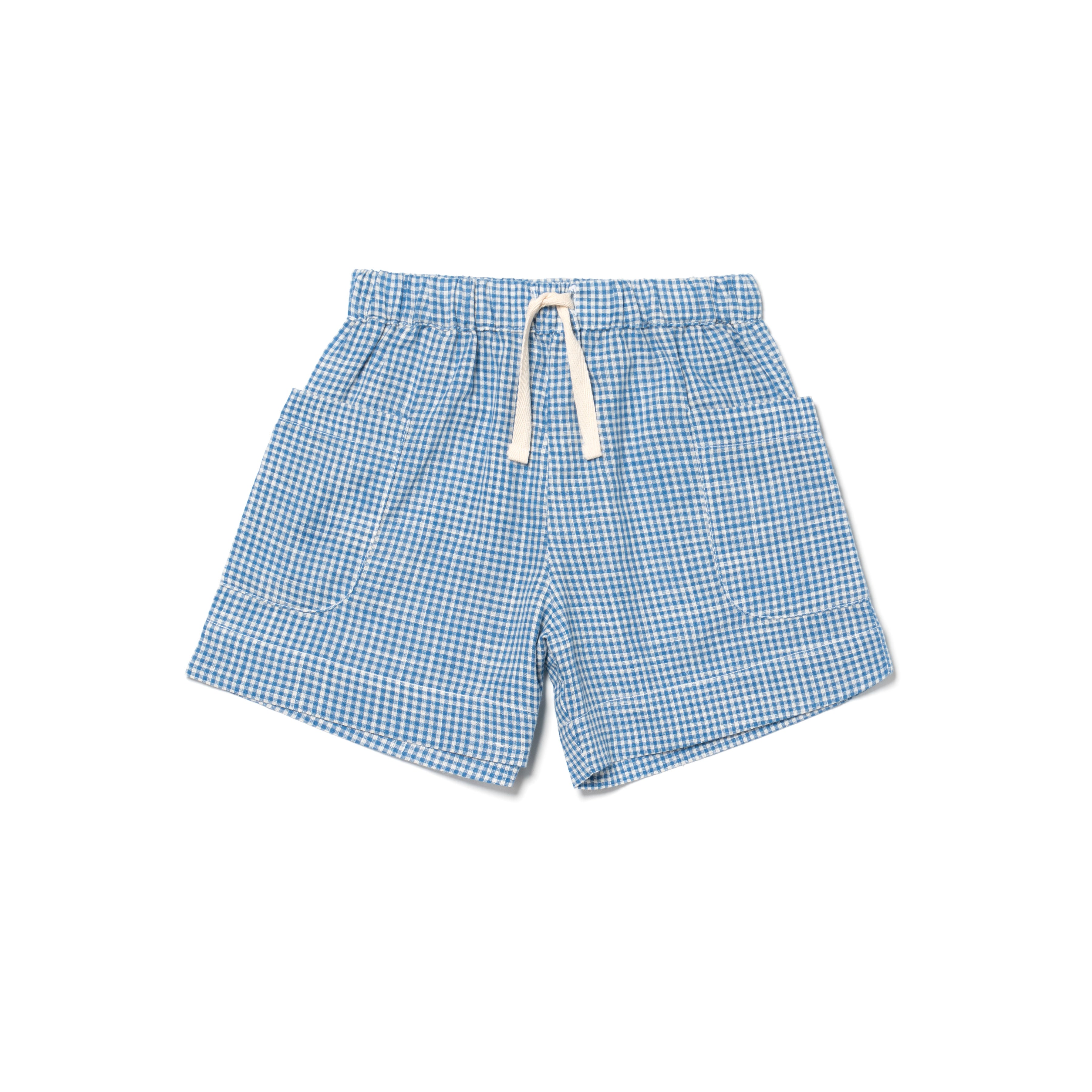 BIRCH SHORTS, BLUE GINGHAM YARN DYE – Lali