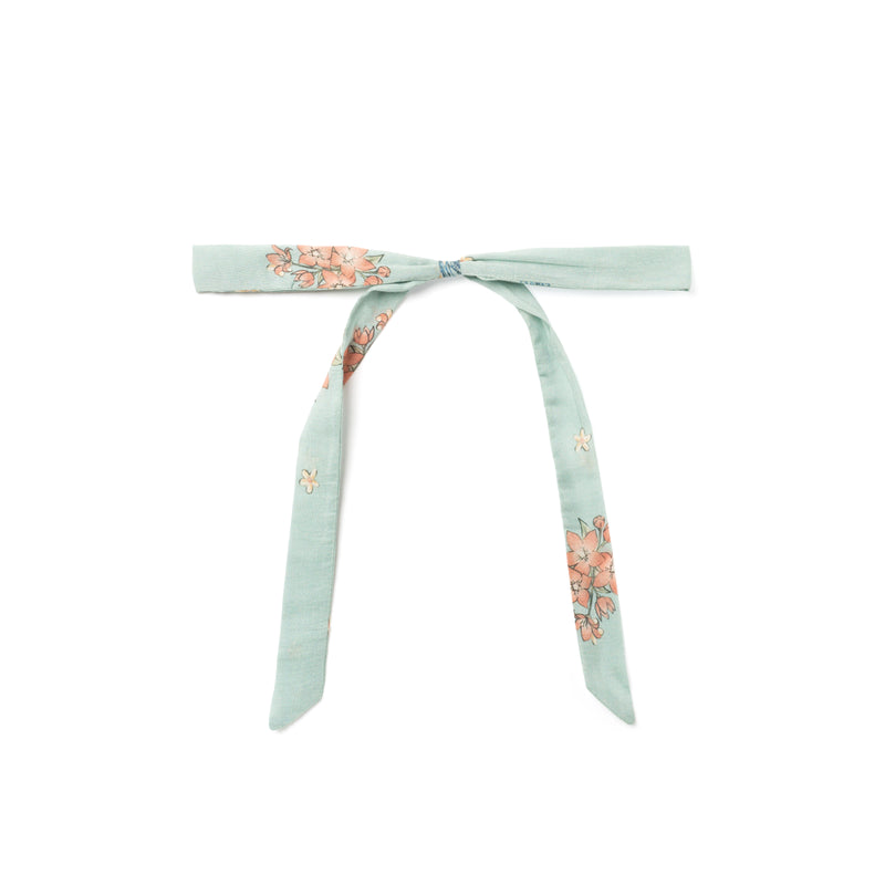 RIBBON BOW, MINTY GREEN PRINT