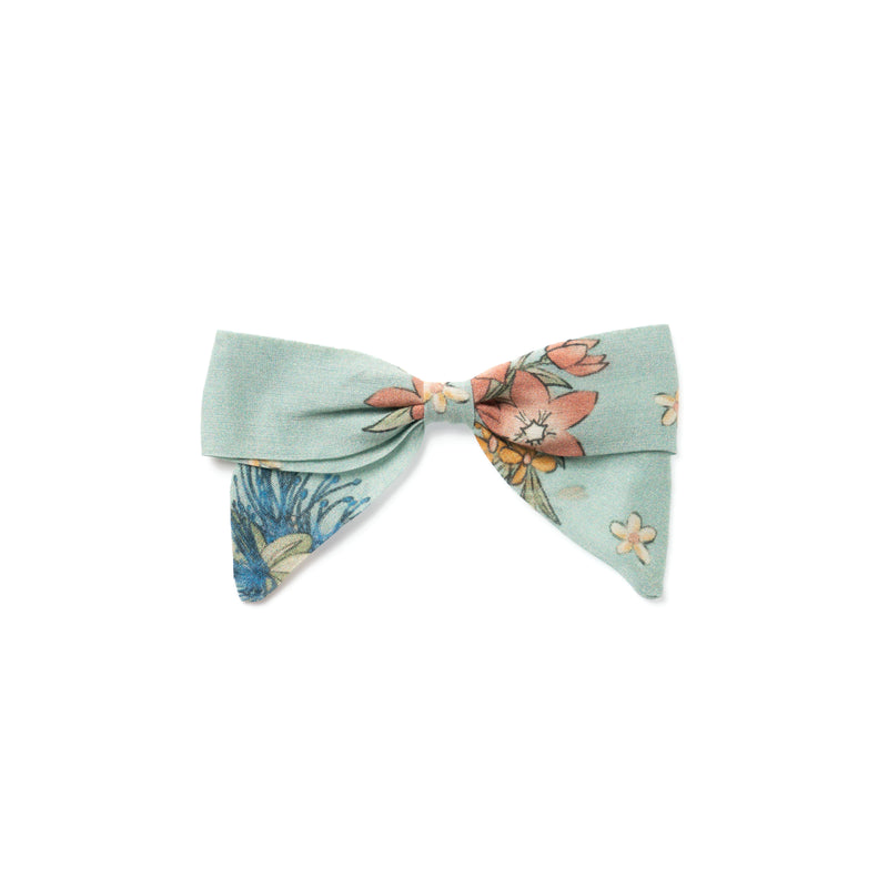 SMALL BOW, MINTY GREEN PRINT